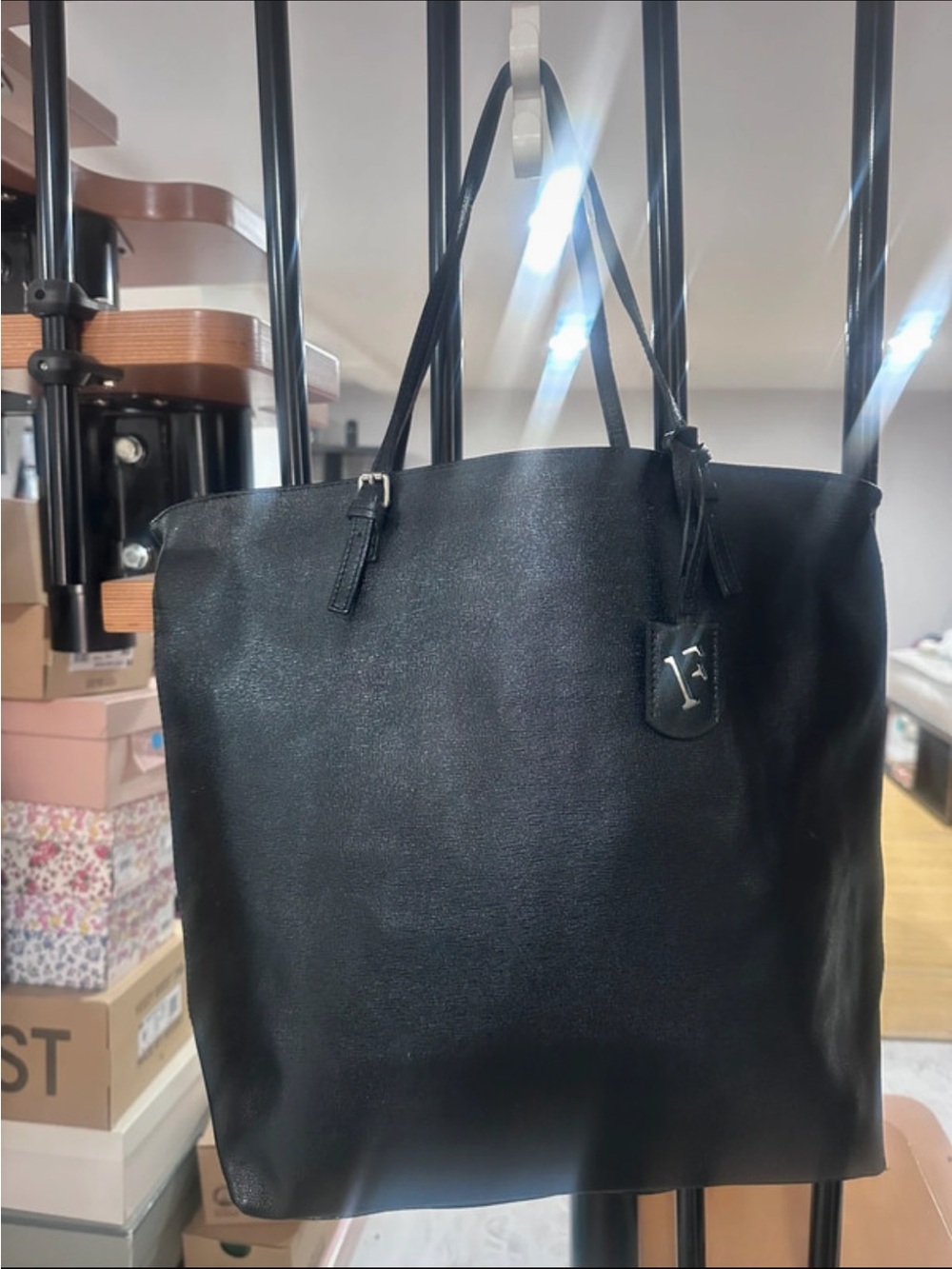 Furla North south saffiano  leather tote